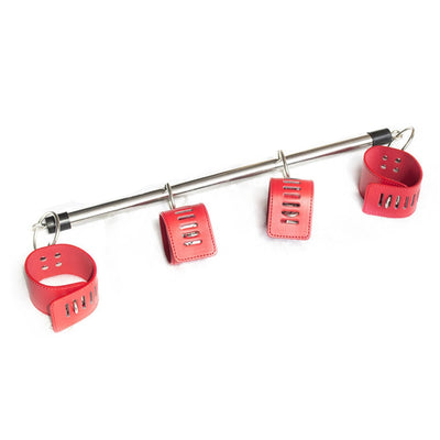 Bondage Spreader Bar Hand Cuffs Ankle Cuffs,FULL Silicone Ball Gag Restraints,Exotic Leg Opener, Sexy Costume