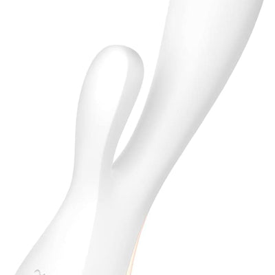 Satisfyer Mono Flex Connect App Vibrator Sex Toy | Adult Toys for Women | Rabbit Vibrator + APP | Vibrating Sexual Pleasure Device | Stimulation Vibrators | Woman Sextoy (White)