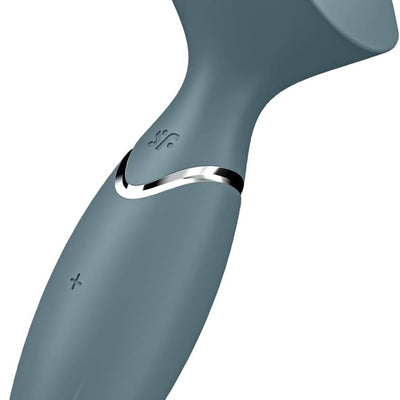 Satisfyer Mini Wand-er Vibrator Sex Toy | Adult Toys for Women | Wand Vibrator in Travel Size | Vibrating Sexual Pleasure Device | Stimulation Vibrators | Woman Sextoy (Gray)