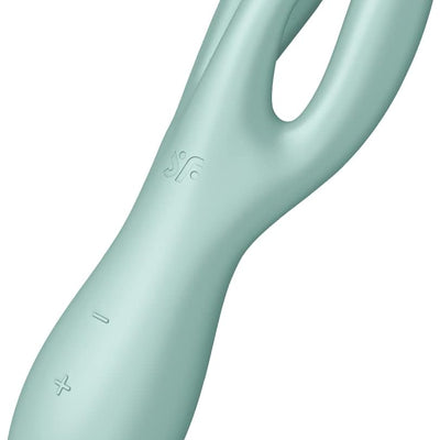 Satisfyer Threesome 3 Vibrator Sex Toy | Adult Toys for Women | Lay-on Vibrator with 3 Flexible Arms | Vibrating Sexual Pleasure Device | Stimulation Vibrators | Woman Sextoy (Mint)