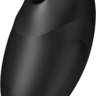 Satisfyer Vulva Lover 3, 11 cm, 2-in-1 Pressure Wave Vibrator, Pressure Waves and Vibrations, Colour: Black