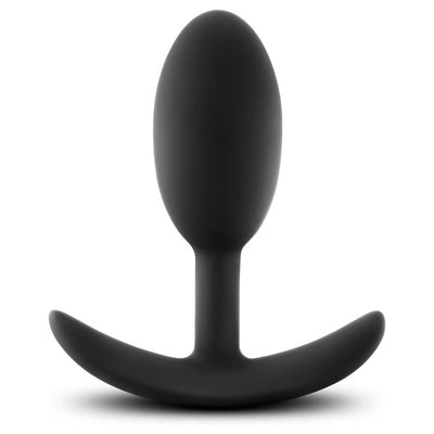 Blush Anal Adventures 4" Platinum Vibra Slim Anal Plug - Liquid Silicone Butt Plug for Tease, Edging & Denial Play - Whisper-Quiet Vibration - Body-Safe Adult Sex Toy for Women, Men & Couples -(Black)