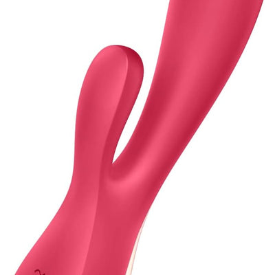 Satisfyer Mono Flex Connect App Vibrator Sex Toy | Adult Toys for Women | Rabbit Vibrator + APP | Vibrating Sexual Pleasure Device | Stimulation Vibrators | Woman Sextoy (Red)