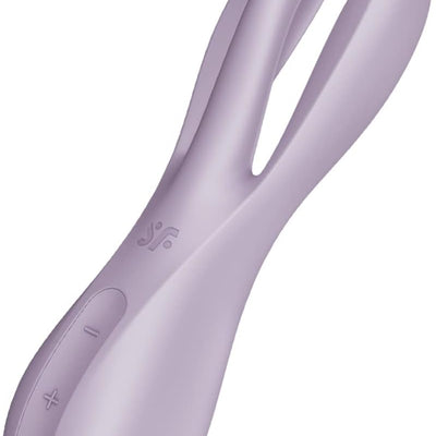 Satisfyer, Threesome 2 Inch Vibrator with 3 Motors for Clitoral and Labia Stimulation 14 cm Lilac