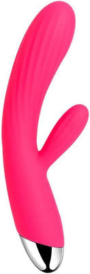 SVAKOM Angel - Rechargeable, Warming Rabbit G-Spot Vibrator - Waterproof Dildo - Vibrating Personal Massager - Sex Toys for Men, Women & Couples - Intelligent & Quiet (Red)