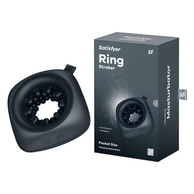 Satisfyer Ring Stroker | Cock Ring | Travel Friendly | 12 Vibration Programs | Ring Vibrator | Waterproof (IPX7) | Rechargeable Battery | Skin-Friendly Silicone