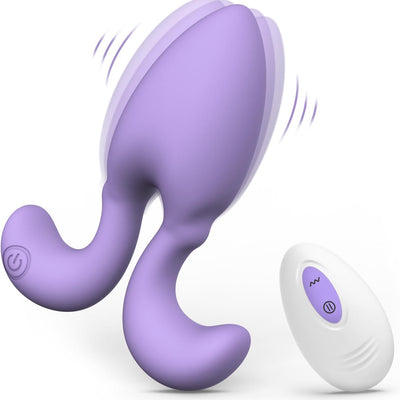 Tracy's Dog Vibrating Butt Plug with Remote Control, Anal Vibrator for Women Men and Couples, Adult Sex Toys for G Spot Anal Stimulation, Full Silicone Soft Anal Plug with 10 Vibrations
