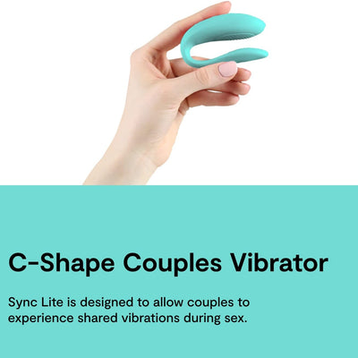 We-Vibe Sync Lite Couples Vibrator | Wearable App Control Vibrating Adult Sex Toy | G Spot & Clitoral Stimulator | Dual Stimulation with 10 Speeds | Adults Sex Toys for Couples | Rechargeable | Aqua