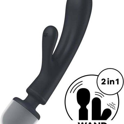Satisfyer Triple Lover Vibrator Sex Toy | Adult Toys for Women | Multi Vibrator with 3 Power Motors | Vibrating Sexual Pleasure Device | Stimulation Vibrators | Woman Sextoy (Anthracite)