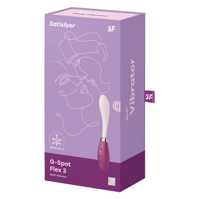 Satisfyer G-Spot Flex 3 Vibrator Sex Toy | Adult Toys for Women | Flexible, Shapeable Multi Vibrator | Vibrating Sexual Pleasure Device | Stimulation Vibrators | Woman Sextoy (Red)