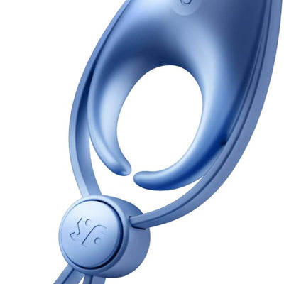 Satisfyer Sniper | Cock Ring | 12 Vibration Programs | Clitoral Stimulation | Power Motor | Adjustable for All Penis Sizes | Waterproof (IPX7) | Rechargeable Battery | Skin-Friendly Silicone (Blue)