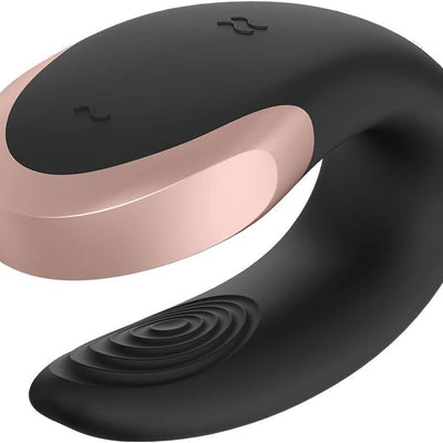 Satisfyer Double Love Connect App Vibrator Sex Toy | Adult Toys for Women | Best Couple Vibrator | Vibrating Sexual Pleasure Device | Stimulation Vibrators | Woman Sextoy (Black)