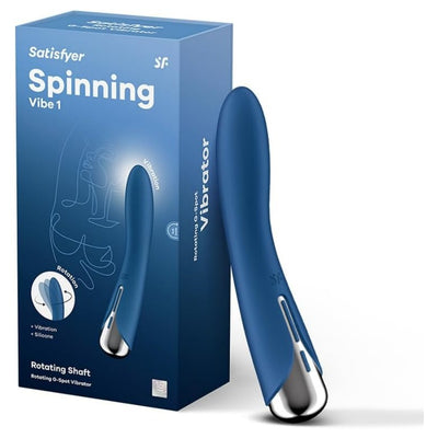 Satisfyer Spinning Vibe 1 (Blue) Vibrator Sex Toy | Adult Toys for Women | Best G-Spot Stimulation | Vibrating Sexual Pleasure Device | Stimulation Vibrators | Female Wellness Tools | Woman sextoys