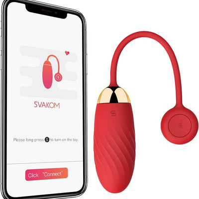 Bullet Vibrator Sex Toy with APP Remote Control for G Spot Stimulation - SVAKOM Werable Love Balls - Silicone Clitoral Massager Adult Sex Toys for Women