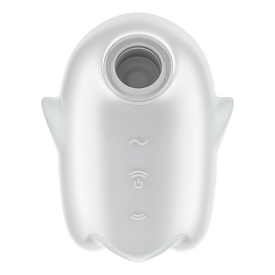 Satisfyer Glowing Ghost | Air Pulse Technology | 11 Pressure Wave & 12 Vibration Settings | Glow in The Dark | Waterproof (IPX7) | Rechargeable Battery | Skin-Friendly Silicone (White)