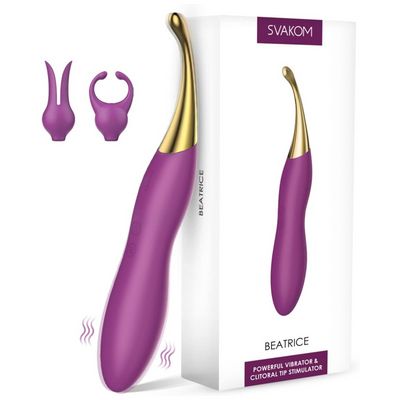 Clitoral Vibrator Sex Toys for Women - SVAKOM Female Squirting Vibrators Clit G-Spot Dildo Nipple Stimulator- High Frequency Personal Massager Wand Adult Sensory Toy 2 Silicone Heads
