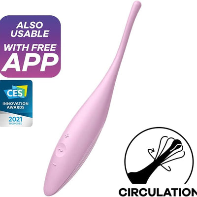 Satisfyer Twirling Joy Connect App Vibrator Sex Toy | Adult Toys for Women | Tip Vibrator + APP | Vibrating Sexual Pleasure Device | Stimulation Vibrators | Woman Sextoy (Pink)