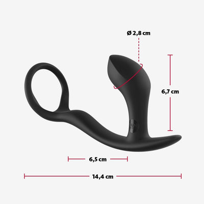 Fun Factory Adult Toys | Bootie Butt Plug Sex Toy | Curved Anal Plug Adult Toy | Sex Toys for Women, Men, & Couples (Ring Black)