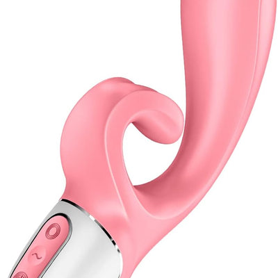 Satisfyer Hug Me Connect App Vibrator Sex Toy | Adult Toys for Women | Rabbit Vibrator + APP | Vibrating Sexual Pleasure Device | Stimulation Vibrators | Woman Sextoy (Pink)