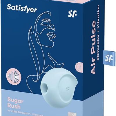 Satisfyer Sugar Rush Vibrator Sex Toy | Adult Toys for Women | Sucking Clitoral Stimulation Vibrator | Vibrating Sexual Pleasure Device | Stimulation Vibrators | Woman Sextoy (Blue)