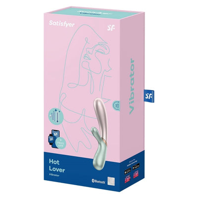 Satisfyer Hot Lover Connect App Vibrator Sex Toy | Adult Toys for Women | Rabbit Vibrator + Heat + APP | Vibrating Sexual Pleasure Device | Stimulation Vibrators | Woman Sextoy (Green)