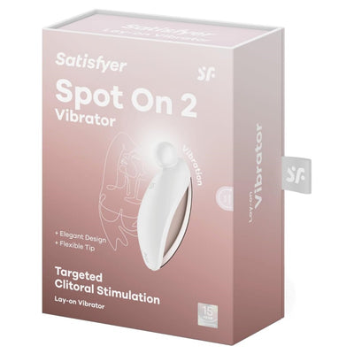 Satisfyer Spot On 2 Vibrator Sex Toy | Adult Toys for Women | Lay-on Vibrator with 12 Vibration Modes | Vibrating Sexual Pleasure Device | Stimulation Vibrators | Woman Sextoy (White)