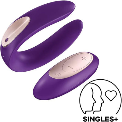 Satisfyer Double Plus Remote Vibrator Sex Toy | Adult Toys for Women | Sexy Couple Vibrator | Vibrating Sexual Pleasure Device | Stimulation Vibrators | Female Wellness Tools | Woman Pleasure Sextoy
