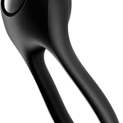 Satisfyer Majestic Duo Cock Ring - Vibrating Penis and Testicle Ring for Longer, Harder, Stronger Erections, Erection Enhancing Penis Ring Plus Vibration - Waterproof, Rechargeable Black