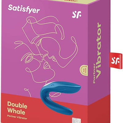 Satisfyer Double Whale Vibrator Sex Toy | Adult Toys for Women | Best Couple Vibrator | Vibrating Sexual Pleasure Device | Stimulation Vibrators | Female Wellness Tools | Woman Pleasure Sextoy