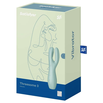 Satisfyer Threesome 3 Vibrator Sex Toy | Adult Toys for Women | Lay-on Vibrator with 3 Flexible Arms | Vibrating Sexual Pleasure Device | Stimulation Vibrators | Woman Sextoy (Mint)