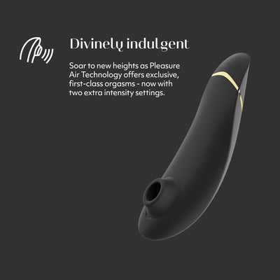 Womanizer Premium 2 Clitoris Vibrator for Women | Clit Sucker Adult Toys | Vibrating Adult Sex Toy | Clit Stimulator for Woman with 14 Suction Speeds | Waterproof Clitoral Stimulation Massager | Black