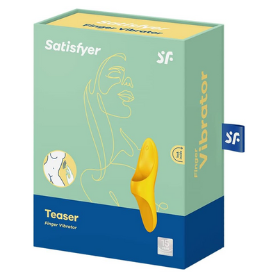 Satisfyer Teaser Vibrator Sex Toy | Adult Toys for Women | Best Clitoral Finger Vibrator | Vibrating Sexual Pleasure Device | Stimulation Vibrators | Woman Sextoy (Dark Yellow)