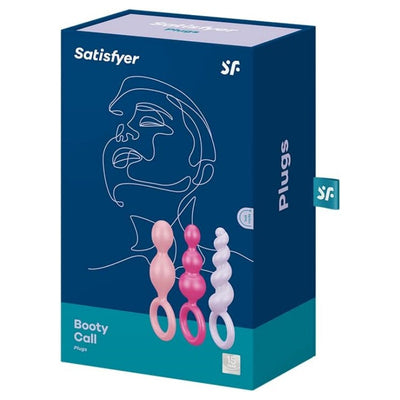 Satisfyer Booty Call Plugs | 3-Piece Silicone Plug Set | 13.5-14 cm | Waterproof (IPX7) | Skin-Friendly Silicone | Sex Toy for Beginners and Advanced Users (Pink/Purple)