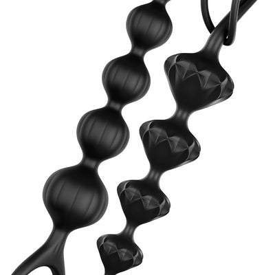 Satisfyer Love Beads | Anal Play | 2 Sensual Structures | Ideal for Beginners and Training | Waterproof (IPX7) | Skin-Friendly Silicone