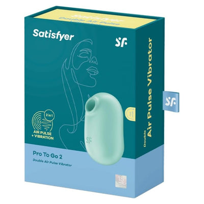 Satisfyer Pro to Go 2 Vibrator Sex Toy | Adult Toys for Women | Sucking Clitoral Stimulation Vibrator | Vibrating Sexual Pleasure Device | Stimulation Vibrators | Woman Sextoy (Mint)