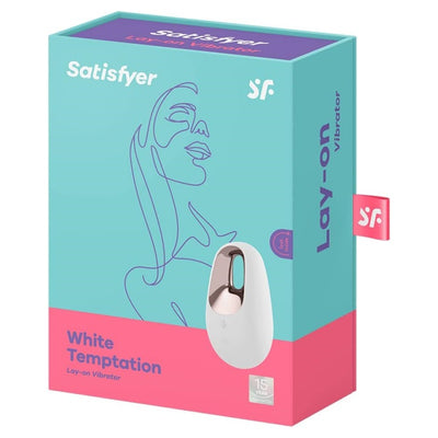 Satisfyer White Temptation Vibrator Sex Toy | Adult Toys for Women | Lay-on Vibrator with Ergonomic Handle | Vibrating Sexual Pleasure Device | Stimulation Vibrators | Female Wellness Tools