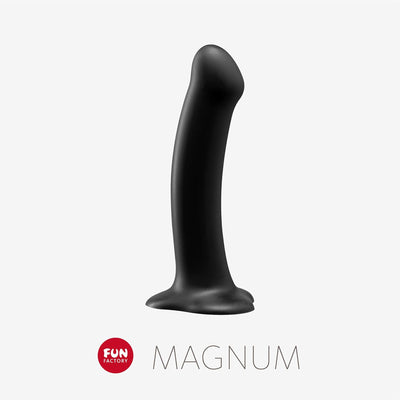 Fun Factory Adult Toys | 'Magnum' Suction Cup Dildo & Strap On Adult Sex Toy | Dildo for Women, Men, and Couples (Magnum Black)