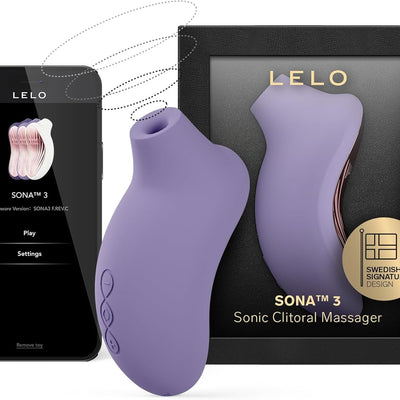 LELO SONA 3 Female Sonic Massager with Bluetooth App, 12 Pleasure Settings and Sonic Wave Technology, Sucking Vibrator Women Sex Toys, Adult Toy for Women, Clitoral Suction Vibrator, Violet Dusk
