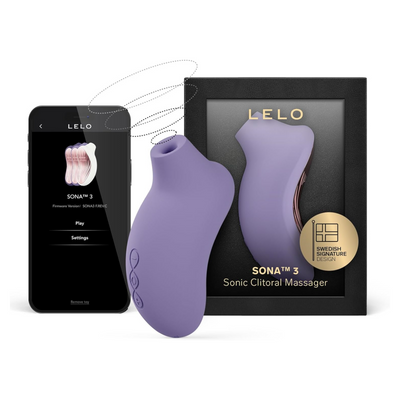LELO SONA 3 Female Sonic Massager with Bluetooth App, 12 Pleasure Settings and Sonic Wave Technology, Sucking Vibrator Women Sex Toys, Adult Toy for Women, Clitoral Suction Vibrator, Violet Dusk
