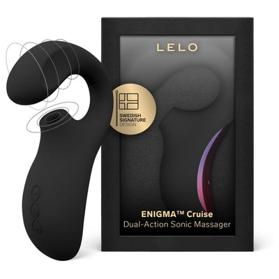 LELO Enigma Cruise Dual Stimulator Waterproof Clitoral Vibrator Intimate Sex Toy with 8 Vibrating Patterns Rabbit Sex Toy Vibrator for Women, Black