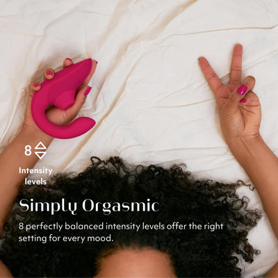 Womanizer Blend Mini Vibrator for Women | G Spot & Clitoral Stimulator Vibrating Dildo | Silicone Rabbit Vibrator Clit Sucker Adult Sex Toy for Women & Couples | Rechargeable Personal Massager | Pink