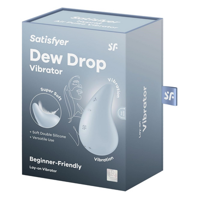 Satisfyer Dew Drop | Vibrator | 2 Strong Motors | Beginner-Friendly | 12 Vibration Programs | Waterproof (IPX7) | Skin-Friendly Silicone | Rechargeable Battery (Blue)