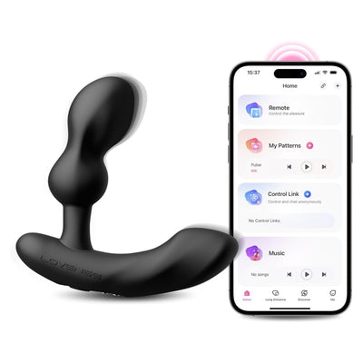 LOVENSE Edge 2 Prostate Massager Adjustable Vibrating Butt Plug, APP Remote Control Male Vibrator Anal Dildo Adult Sex Toys & Games for Beginner Advanced Player, Powerful Vibration, Waterproof