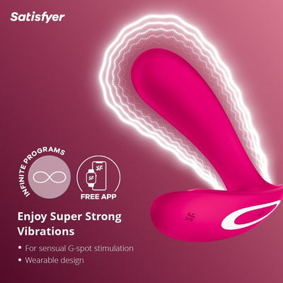 Satisfyer Top Secret Connect App | Wearable Vibrator | G-Spot Stimulator | Editable Preset Programs | Waterproof (IPX7) | Rechargeable Battery | Skin-Friendly Silicone