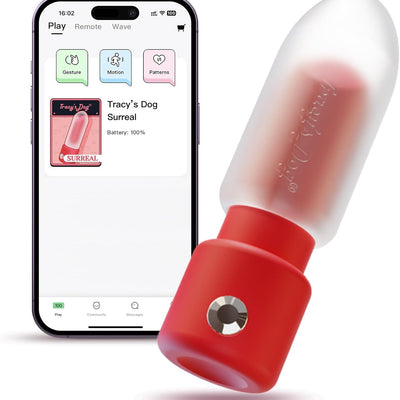 Tracy's Dog Mini Wand Vibrator for Women - APP Remote Control Adult Sex Toy for Solo or Couples - Discreet Lipstick Bullet Vibrator for G Spot, 10 Powerful Vibrating Modes Dildo Clitoral Stimulator