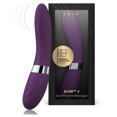 LELO Elise 2, G Spot Vibrator for Her, Sex Toy for Female, Waterproof Vibrator for Women with Dual Motor Toy for Stronger Stimulation, Plum