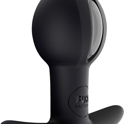 Fun Factory Sex Toys | Butt Plug 'B-Balls Uno' Anal Sex Toys | Anal Toy with Rotating Inner Balls Anal Plug (UNO Black/Grey)