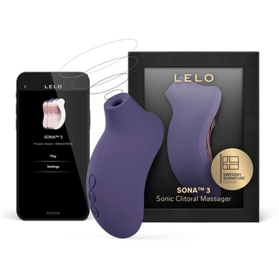 LELO SONA 3 Female Sonic Massager with Bluetooth App, 12 Pleasure Settings and Sonic Wave Technology, Sucking Vibrator Women Sex Toys, Adult Toy for Women, Clitoral Suction Vibrator (Cyber Purple)