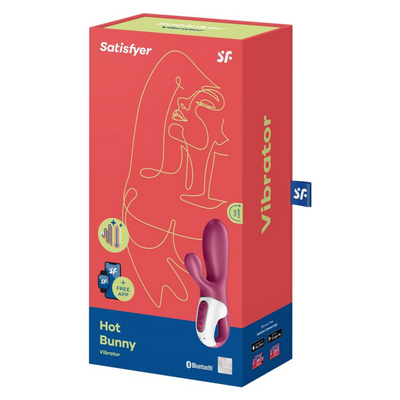 Satisfyer Hot Bunny Connect App Vibrator Sex Toy | Adult Toys For Women | Rabbit Vibrator + Heat + APP | Vibrating Sexual Pleasure Device | Stimulation Vibrators | Female Wellness Tools | Woman Sextoy