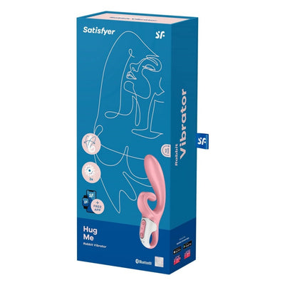 Satisfyer Hug Me Connect App Vibrator Sex Toy | Adult Toys for Women | Rabbit Vibrator + APP | Vibrating Sexual Pleasure Device | Stimulation Vibrators | Woman Sextoy (Pink)